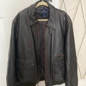 Brooks Brothers Leather Bomber Jacket